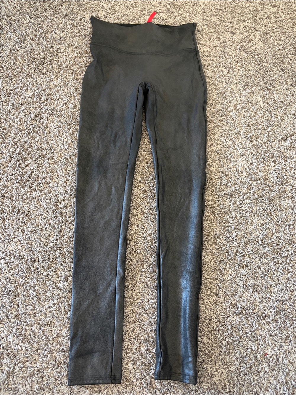 SPANX Black Faux Leather Leggings
